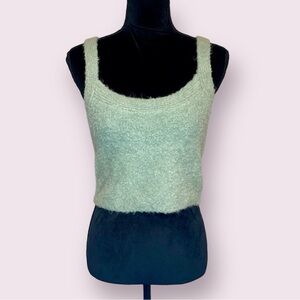 Abercrombie & Fitch AF Lounge Collection Boucle Tank Top Cropped Green Small